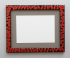 red hearts black frame resin
