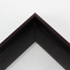 1-3/8 " curved side floated frame. The exterior curve gives elegant shape to the content of this frame. Both the face and the outer edge are deep cherry red while the base and inside edge are solid mars black.