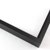 Tall, yet slim 7/16 " metal frame with a hooked profile. This moulding is frosted mars black with a slight brushed texture. It reflects diluted light.
Nielsen n117-21 Profile