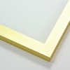 Solid 7/8 " metal frame. This frame is a soft, yellow gold. It has a frosted texture covering all sides and reflects dispersed light.
Nielsen n97-151 Profile