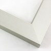 Wide 1-3/8 " metal frame. This traditional style, dark grey-silver, frame has a brushed texture and industrial finish. It reflects diluted light.
Nielsen n99-430 Profile