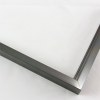 Sleek 3/8 metal frame. This frame comes in a grey-silver mirrored finish. It is highly reflective of light and creates a blurred mirror reflection. The face is smooth and the profile has a brushed metal texture.
Nielsen oem2cg Profile