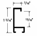 Tall, yet slim 7/16 " metal frame with a hooked profile. This moulding is flat snow white with a smooth texture. It reflects diluted light.

Nielsen n117-52 Profile